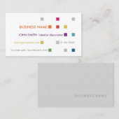 Interieur Decorator Visitekaartje Bright Squares (Voorkant / Achterkant)