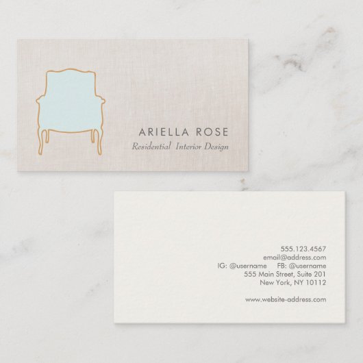 Interieur Design Frans Stoel Visitekaartje (Voorkant / Achterkant)