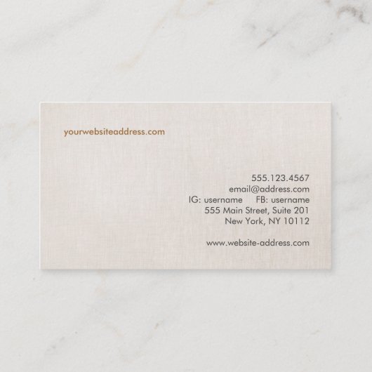 Interieur Design Frans Stoel Visitekaartje (Achterkant)