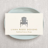 Interieur Design Franse stoel Logo Visitekaartje