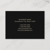 Interieur design Luxury Black & Gold Damask Modern Visitekaartje (Achterkant)