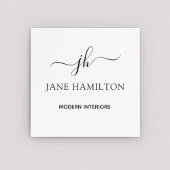Interieur Design Modern Monogram Vierkante Visitekaartje