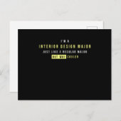 Interieur design, zoals standaard grote wegenkool briefkaart (Voorkant / Achterkant)