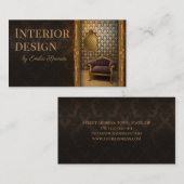 Interieur Designer Classic Style Chocolade Kaart Visitekaartje (Voorkant / Achterkant)