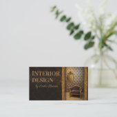 Interieur Designer Classic Style Chocolade Kaart Visitekaartje (Staand voorkant)