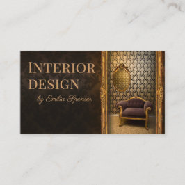 Interieur Designer Classic Style Chocolade Kaart Visitekaartje