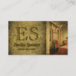 Interieur Designer Decorator Classic Style Kaart Visitekaartje