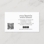 Interieur Designer Elegant Zwart & Goud Visitekaartje (Achterkant)