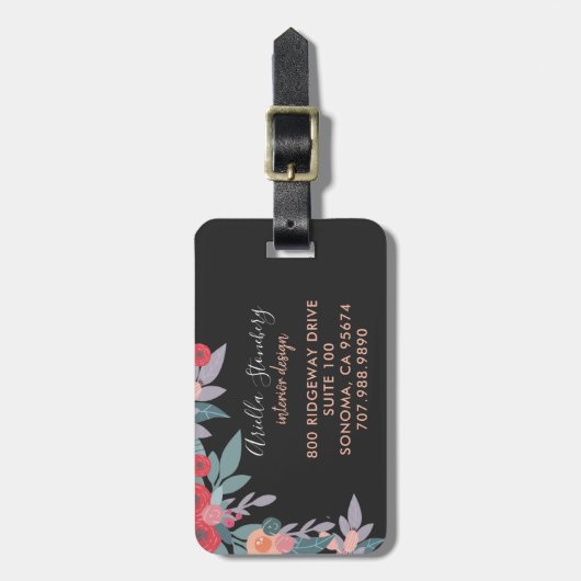Interieur Designer Painted Blooms Bagagelabel (Voorkant verticaal)