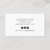 Interieur Designer Rustieke Waterverf Keuken Scène Visitekaartje (Achterkant)