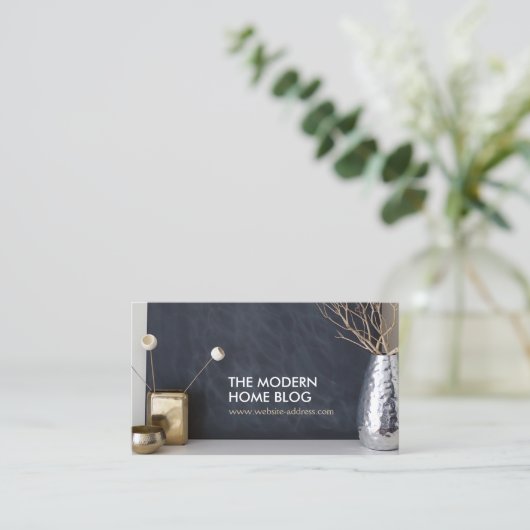 Interieur Designer Vignette Foto Visitekaartje (Staand voorkant)