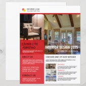 Interieur Flyer Ontwerp Sjabloon (Voorkant / Achterkant)