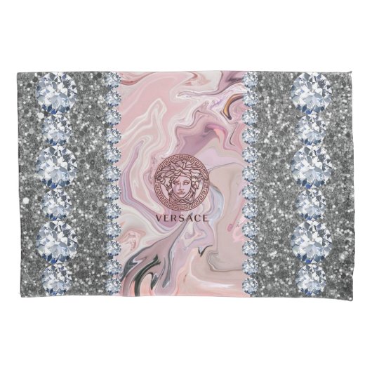 Interieur Glitter Chic Gold Home Roos Marble Pillo Kussensloop (Voorkant)