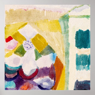 Interieur met de klok ,Famous Painting Poster