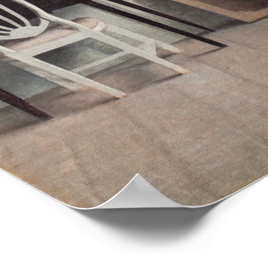 Interieur met jong Man lezen Poster (Hoek)