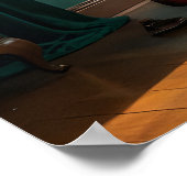  interieur met koffers-trein en rook poster (Hoek)