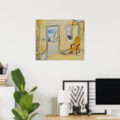 Interieur met open deur Matisse Poster (Thuiskantoor)