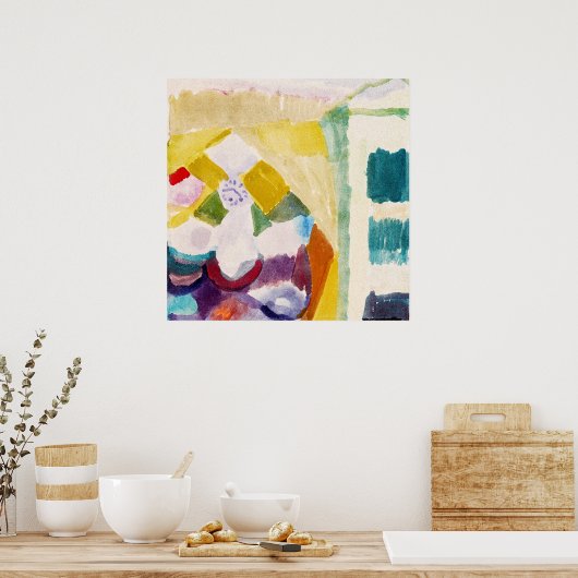 Interieur mit der Uhr ,Famous Painting Poster (Keuken)