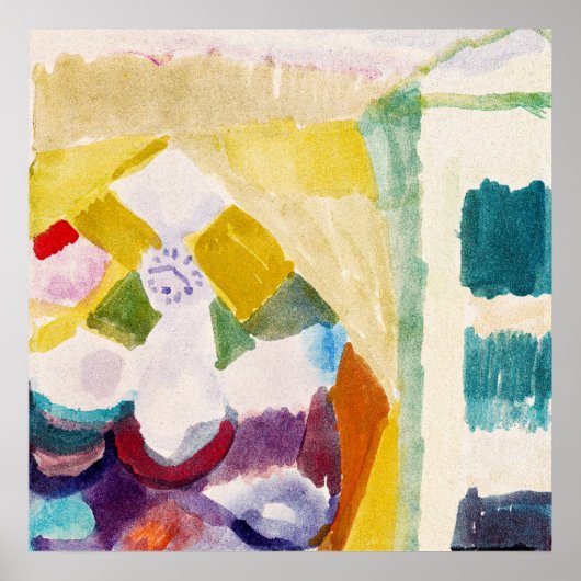 Interieur mit der Uhr ,Famous Painting Poster (Voorkant)