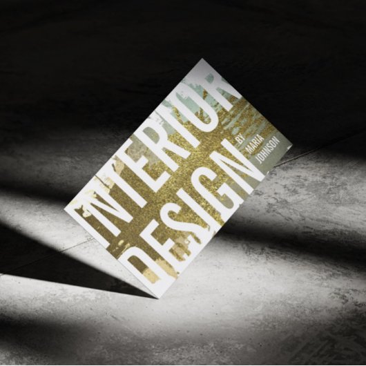 Interieur Ontwerp Decorator Gouden Inkt Splash Mod Visitekaartje