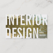 Interieur Ontwerp Decorator Gouden Inkt Splash Mod Visitekaartje (Voorkant)