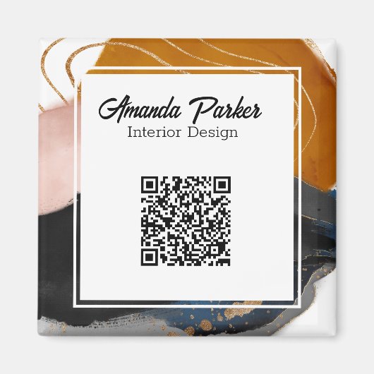 Interieur Ontwerp Eenvoudige Moderne Abstracte QR- Magneet (Voorkant)