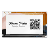Interieur Ontwerp Eenvoudige Moderne Abstracte QR- Magnetisch Visitekaartje (Voorkant)
