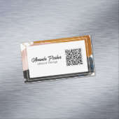 Interieur Ontwerp Eenvoudige Moderne Abstracte QR- Magnetisch Visitekaartje (Voorbeeld)