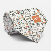 Interieur ontwerp huis plattegrond stropdas (Opgerold)