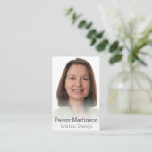Interieur ontwerp Misty fotosjabloon Visitekaartje (Staand voorkant)
