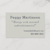 Interieur ontwerp Misty fotosjabloon Visitekaartje (Achterkant)