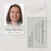 Interieur ontwerp Misty fotosjabloon Visitekaartje (Voorkant / Achterkant)