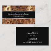 Interieur ontwerp modern hout - hedendaags visitekaartje (Voorkant / Achterkant)