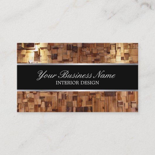Interieur ontwerp modern hout - hedendaags visitekaartje (Voorkant)
