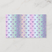 Interieur ontwerp van mousserend diamant visitekaartje (Achterkant)