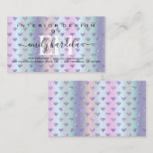 Interieur ontwerp van mousserend diamant visitekaartje (Voorkant / Achterkant)