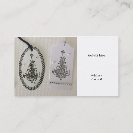 Interieur ontwerp voor luchters visitekaartje (Achterkant)