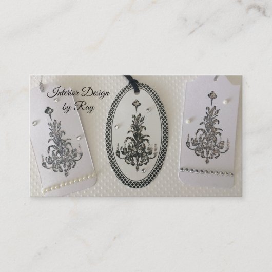 Interieur ontwerp voor luchters visitekaartje (Voorkant)