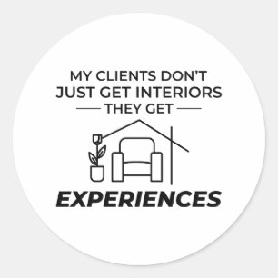 Interieur Ontwerper Decoratie Design Professional Ronde Sticker