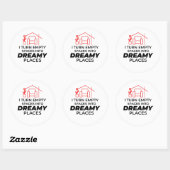 Interieur Ontwerper Decoratie Design Professional Ronde Sticker (Vel)