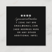 Interieur Ontwerper Decorator Creatief Plezier Vierkante Visitekaartje (Achterkant)