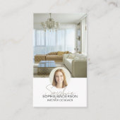 Interieur Ontwerper Foto QR Script Naam Wit Visitekaartje (Voorkant)