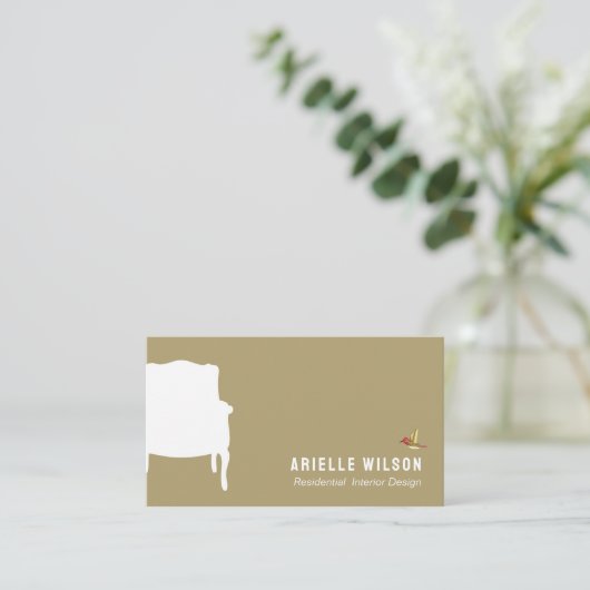 Interieur Ontwerper Frans Stoel Visitekaartje (Staand voorkant)