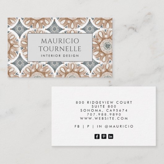 Interieur Ontwerper Home Stager Visitekaartje (Voorkant / Achterkant)
