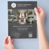 Interieur Ontwerper Logo Foto Grijs Professioneel Flyer (Hand)