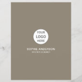 Interieur Ontwerper Logo Foto Taupe Professioneel Flyer (Achterkant)