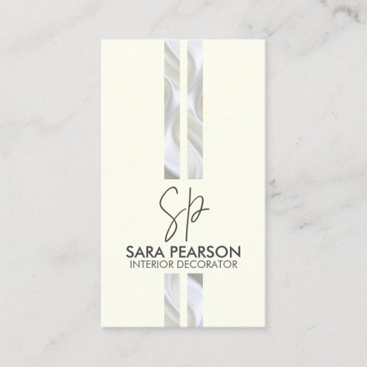 Interieur Ontwerper Verbouwing Monogram Visitekaartje (Voorkant)