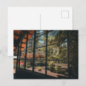 Interieur raamzicht van levendig muurschildering briefkaart (Voorkant / Achterkant)