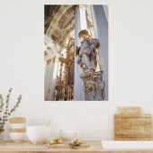 Interieur van Beierse Rococokerk Poster (Keuken)