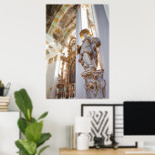 Interieur van Beierse Rococokerk Poster (Thuiskantoor)